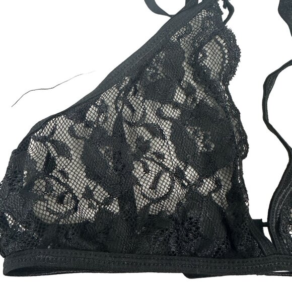 Lidogirl Lace Lingerie Set With Garter Belt & Thong Black Size S - Picture 2 of 8